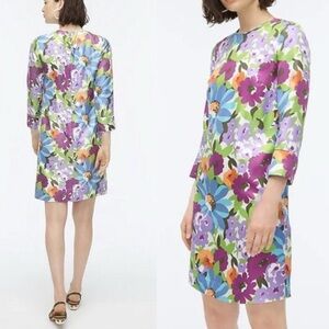 J.CREW Collection Silk Shift Dress in Signature Floral Print Size Small